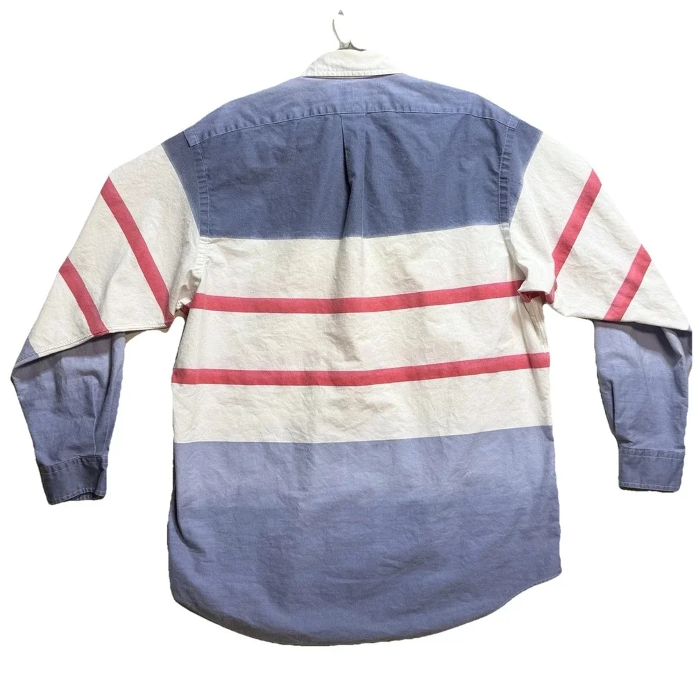 vintage polo ralph lauren Shirt Color Block 90s Men's Large Baggy